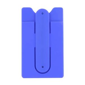 Rubberized Phone Wallet With Kickstand-Blank